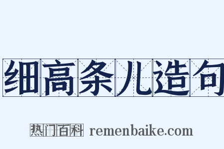 细高条儿造句是什么意思的图片